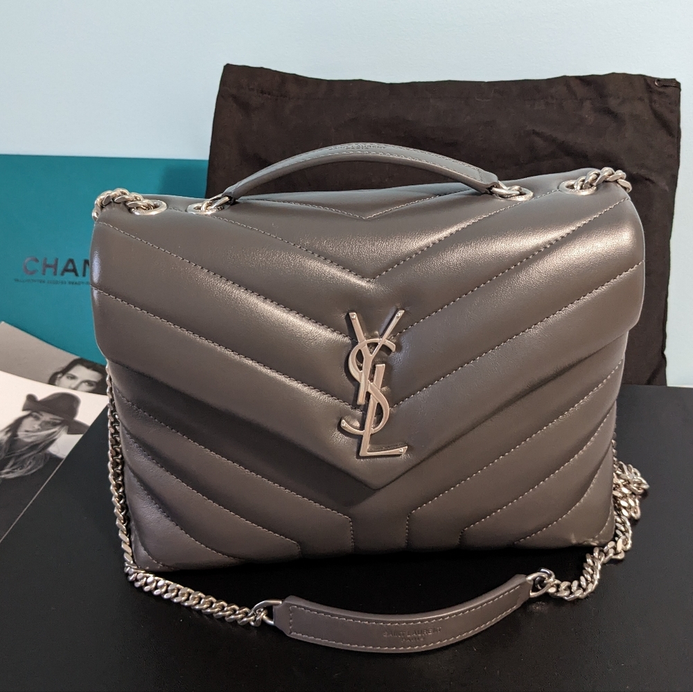 YSL Saint Laurent Small Loulou lou Dark Grey Storm